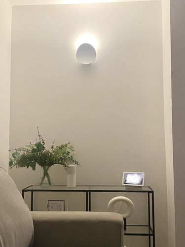 Customer photo review of Modern Round Wall Sconce with Solar Shape