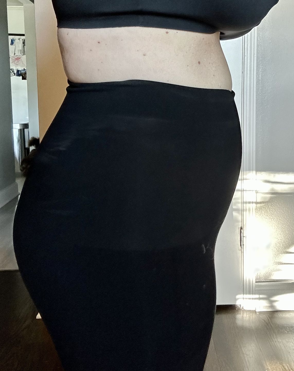 Customer photo review of Snapback™ Postpartum Crop Leggings - Black (2 Pack)