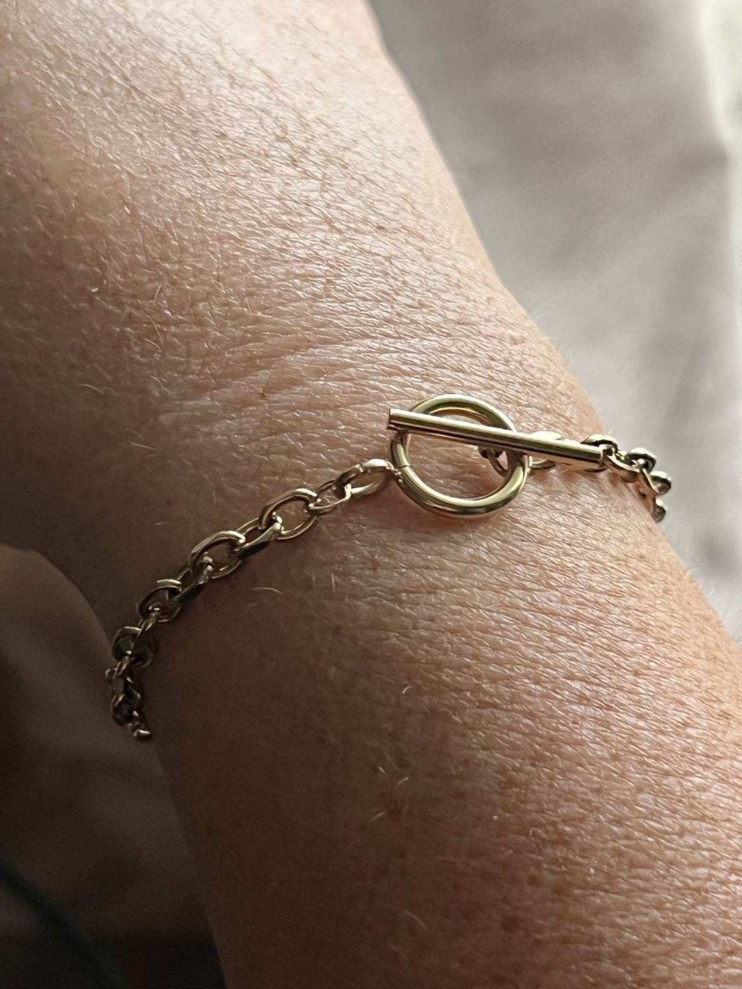 Customer photo review of Cuban T Bar Bracelet