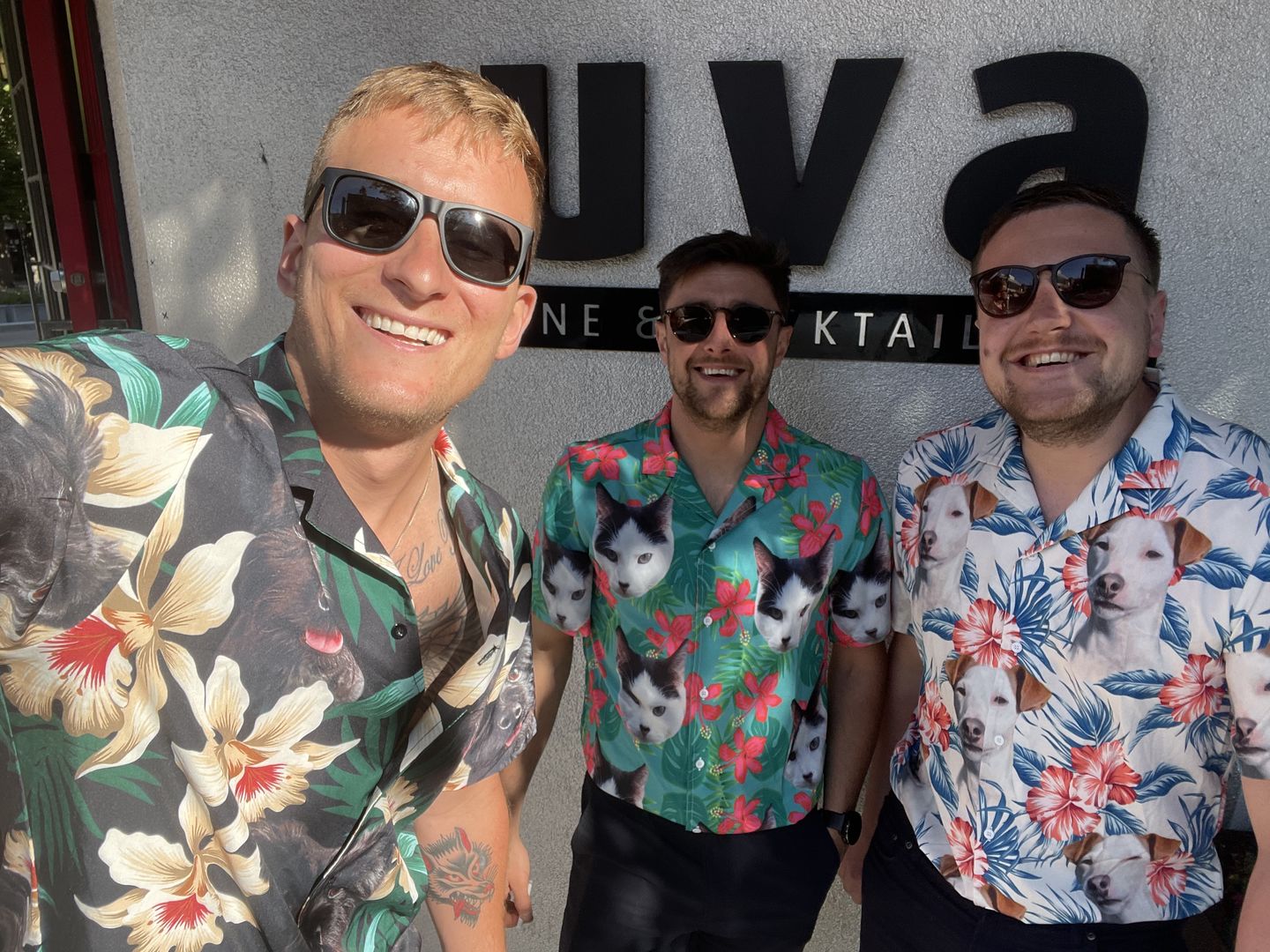 Customer photo review of Custom Hawaiian Shirt For Dog Lovers | Personalized Puppy Lovers Gift | Leaves & Flowers Pattern Dark Green Color Aloha Shirt