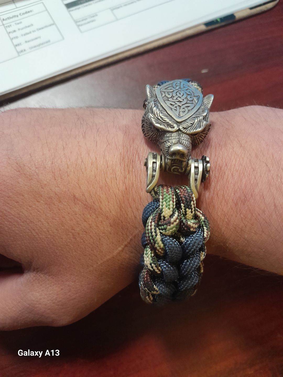 Customer photo review of Vikings Bear Paracord Bracelet