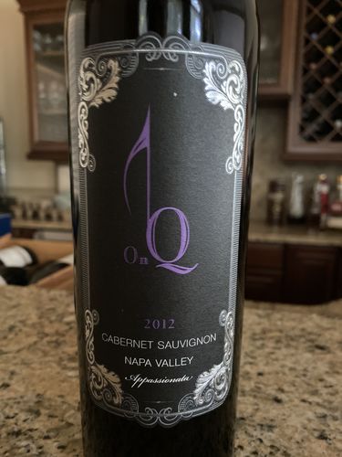Customer photo review of 2012 On Q Wines 'Appassionata' Cabernet Sauvignon Napa Valley