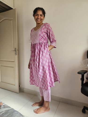 Customer photo review of Onion Pink Block Print Suit Set