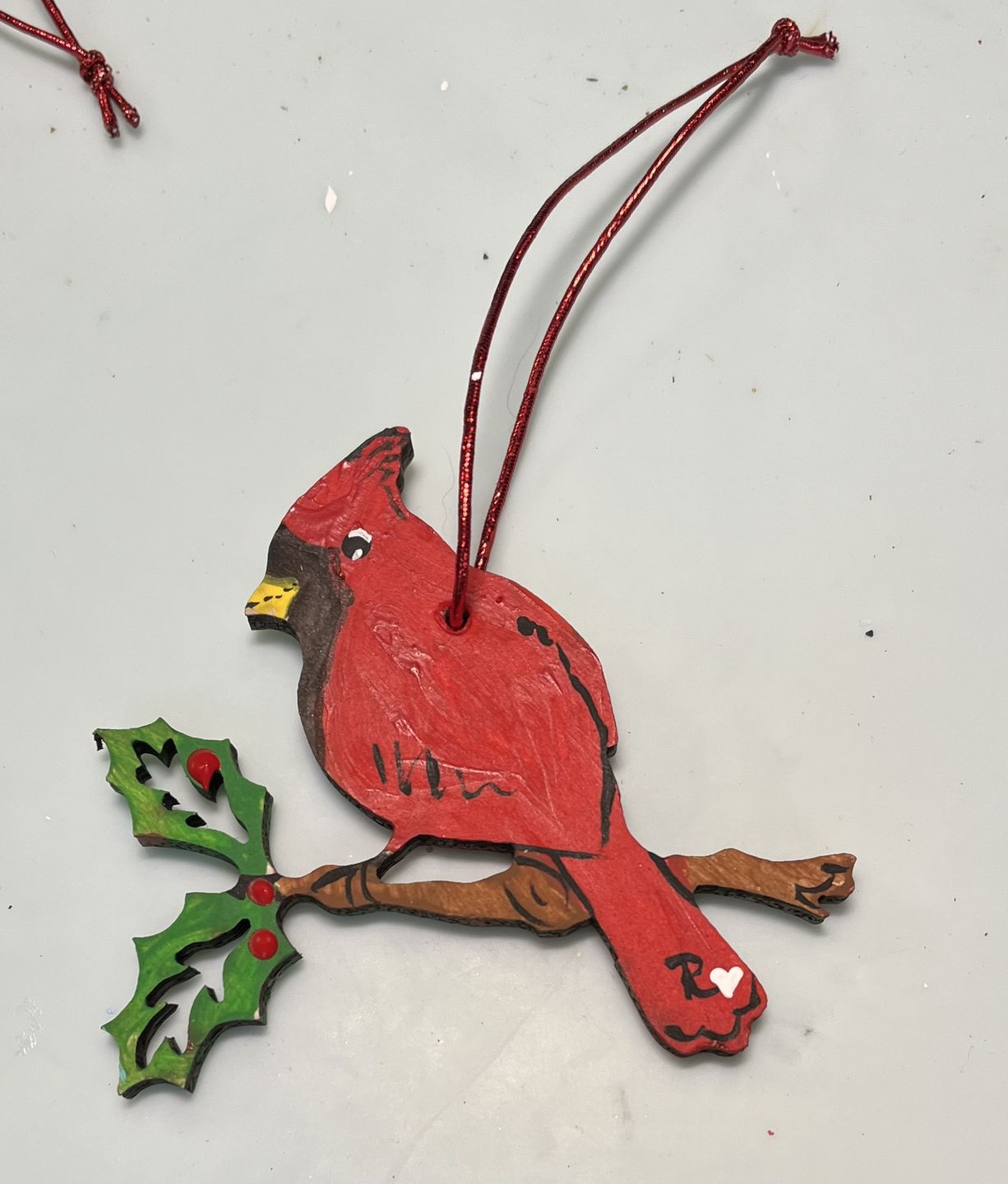 Customer photo review of Unfinished Wood Bird on Branch Shape - Craft - up to 36"