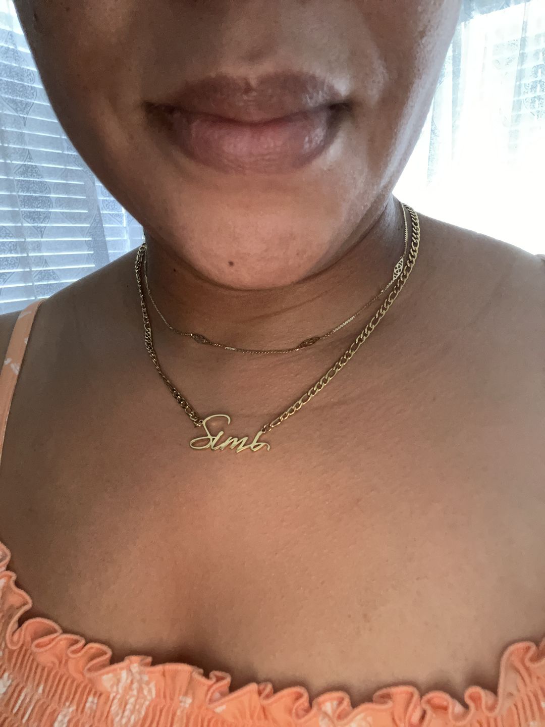 Customer photo review of Script Name Necklace