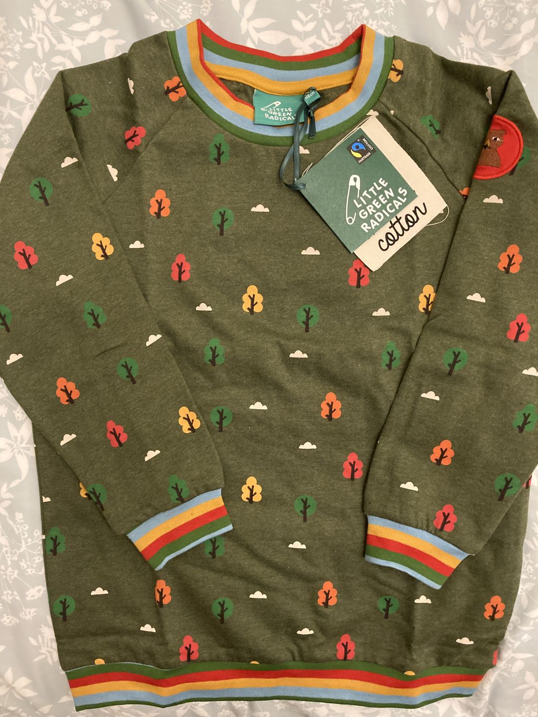 Customer photo review of Winter Woods Long Sleeve Raglan Sweatshirt