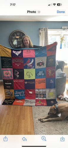 T-shirt quilt from university of south florida by Fleming from MA