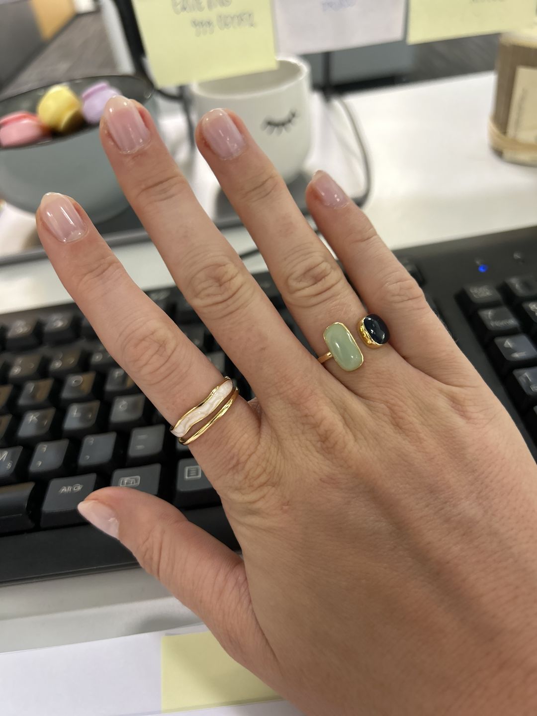 Customer photo review of Layered Sahara Gold Ring
