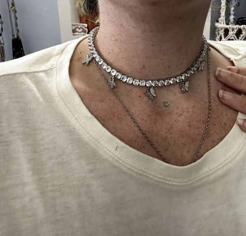 Customer photo review of Luxe butterfly tennis choker