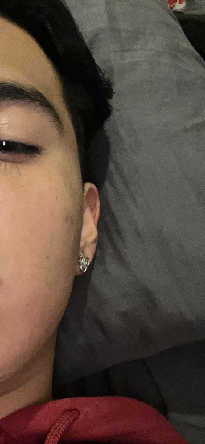 Customer photo review of BIOHAZARD STUD EARRING