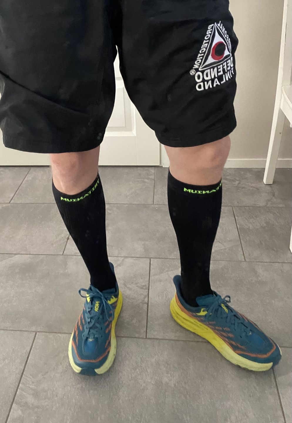Customer photo review of eXtend Grip – Kompressiosukat pitopohjalla - Musta/lime