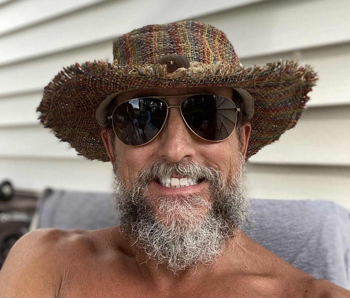 Customer photo review of Rainbow Woven Hemp Hat