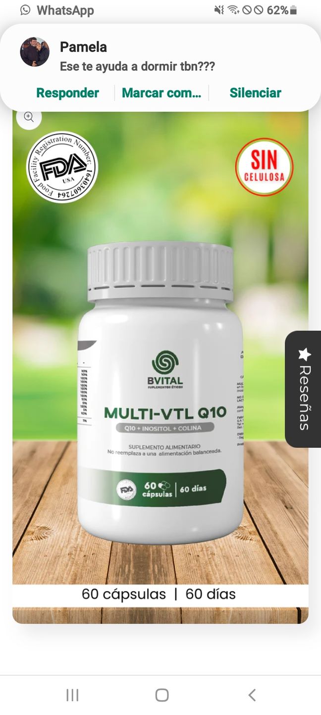 Customer photo review of MULTI-VITAL Q10 - Vitaminas + Q10 + Inositol + Colina - 30 cápsulas