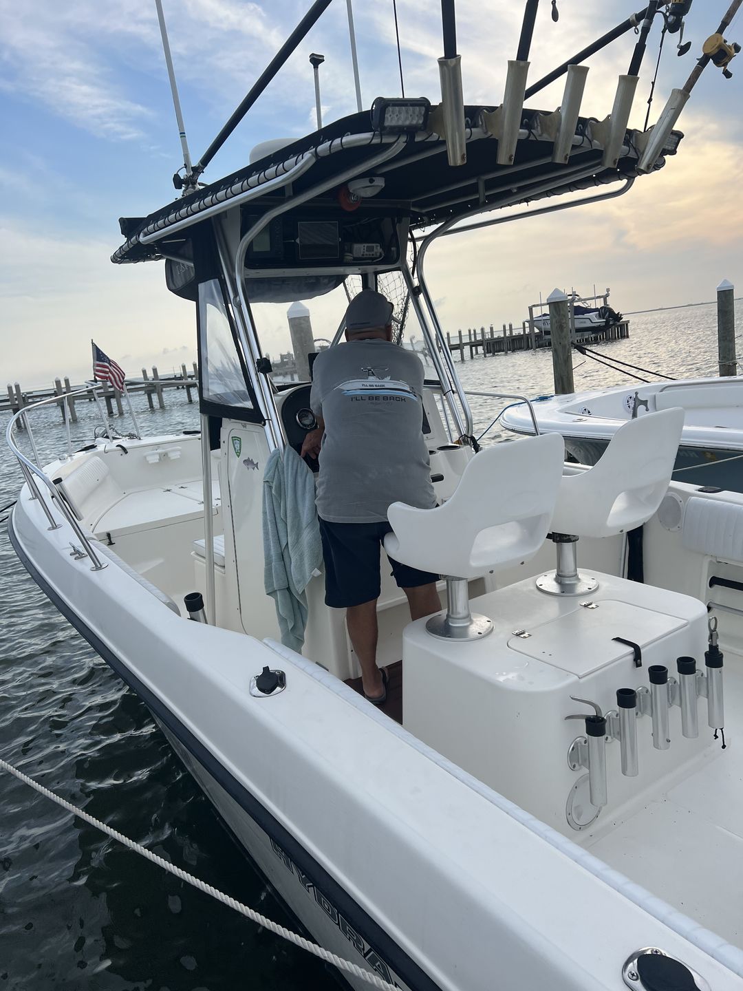 Customer photo review of Custom Boat T-Shirts With Front Pocket