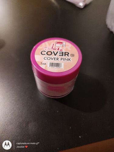 Customer photo review of Acrílico Make Cover Cover Pink 1 oz Fantasy Nails