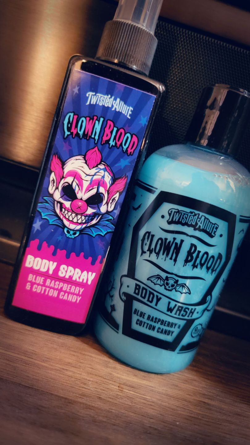 Customer photo review of Clown Blood Body Spray