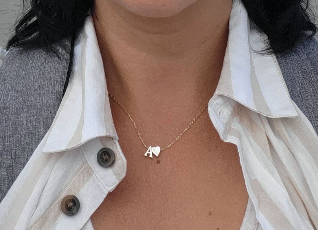 Customer photo review of Herz Buchstabenkette