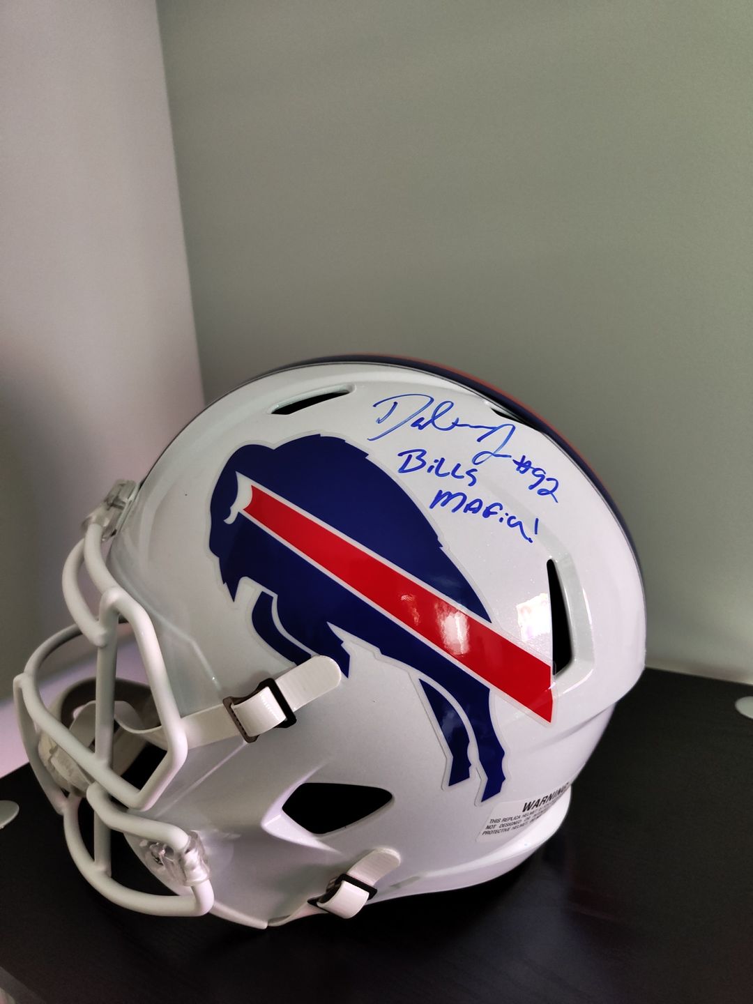 Customer photo review of Buffalo Bills Riddell Speed Full Size Replica Football Helmet