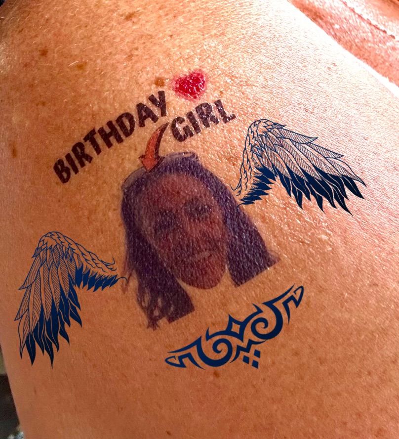 Customer photo review of Baby Birthday Girl Tattoo
