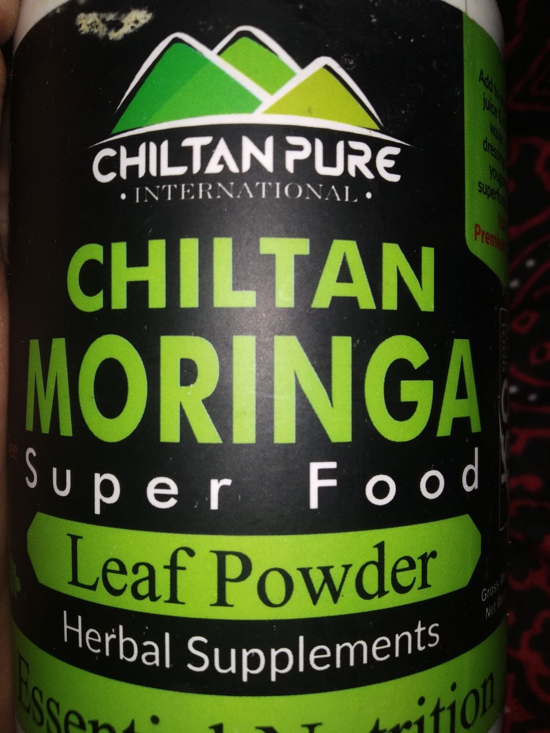 Customer photo review of Moringa Powder SuperFood  [ کرشماتی پتوں سے 300 بیماریوں کا علاج - چلتن سہاجنا]