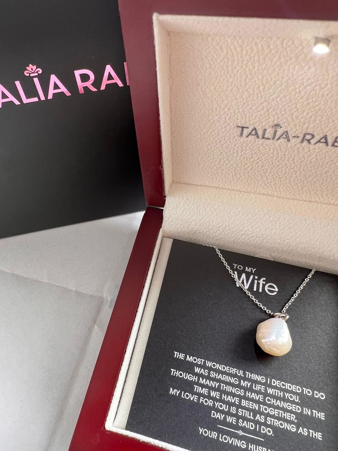 Customer photo review of Wonderful Wife - Freshwater Baroque Pearl Pendant
