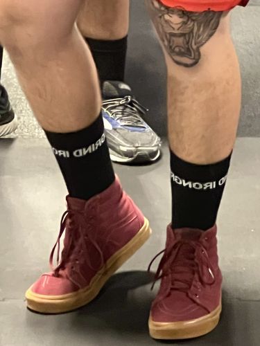 Customer photo review of IronGrind Crew Socks