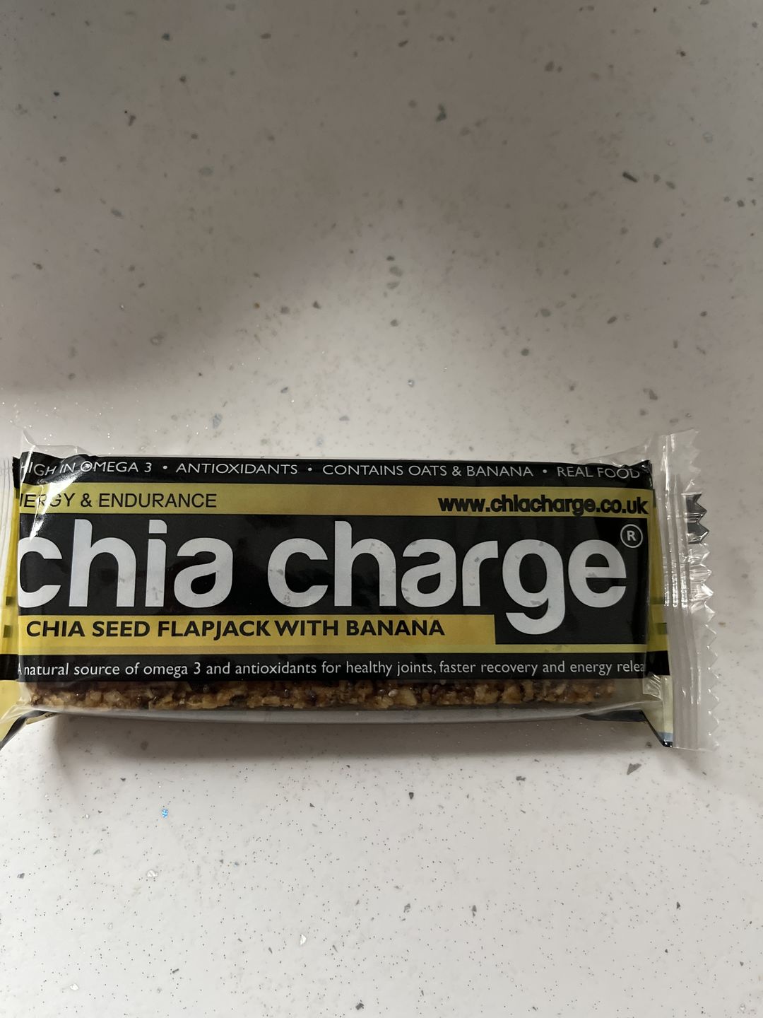 Customer photo review of Chia Energy Flapjacks 80g x 23 - Salted Caramel, Banana, Berry, Original