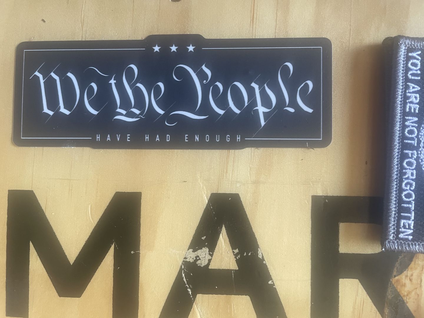 Customer photo review of We the People Decal