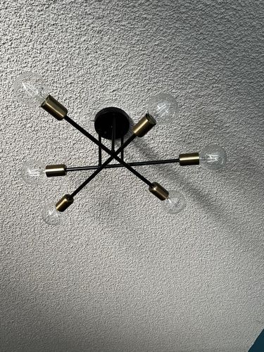 Customer photo review of Modern Six Lights Sputnik Sphere Semi Flush Mount Lighting