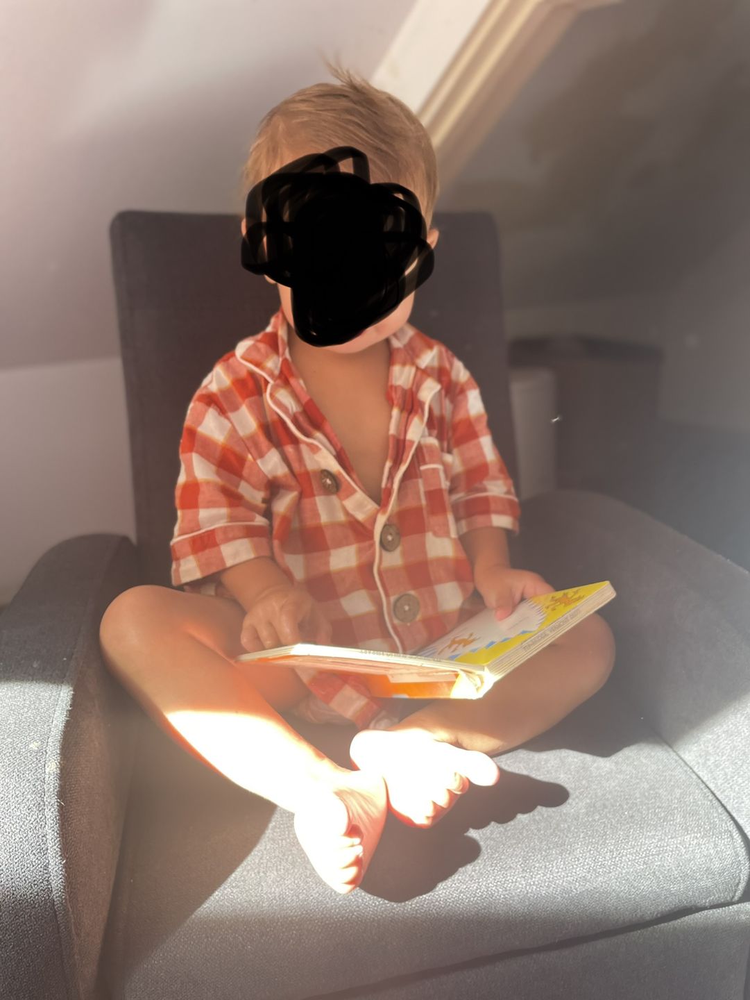 Customer photo review of Red Checkered Button Through Pyjama Short Set