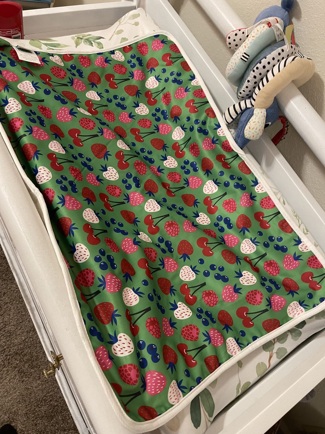 Customer photo review of Basics Ultra-Soft Bamboo Machine Washable Diaper Change Mat