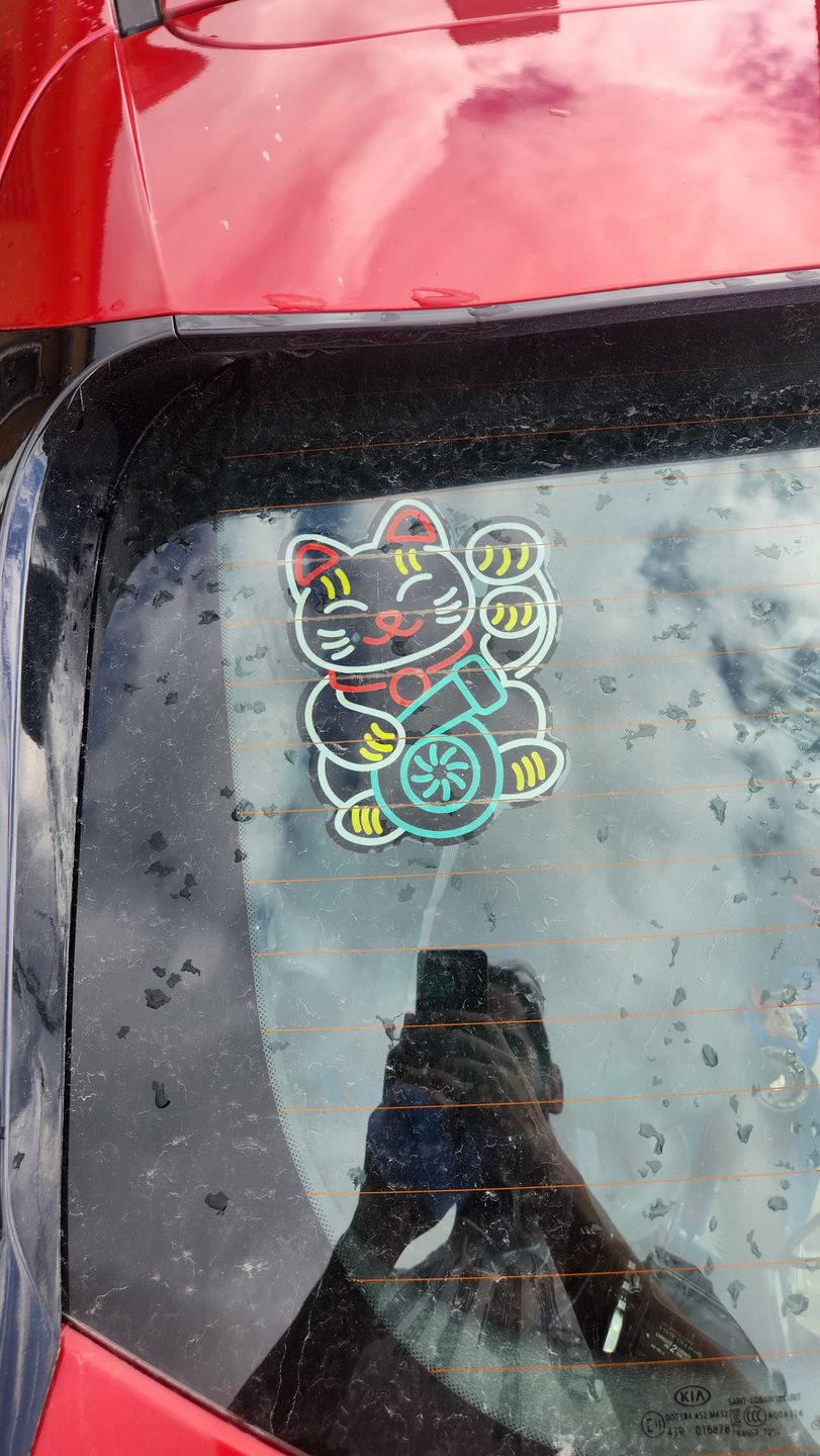 Customer photo review of Lucky Cat USB Electric Sticker