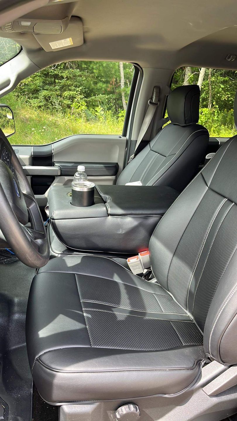 Customer photo review of 2015-21 Ford F-150 / F-250 Premium Custom Leather Seat Covers