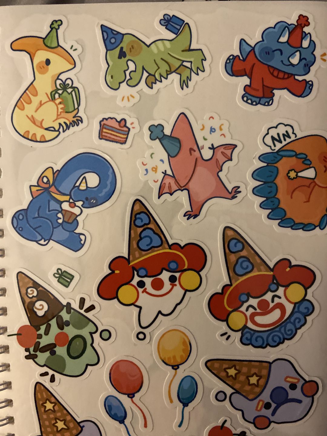 Customer photo review of Dino Party Sticker Sheet