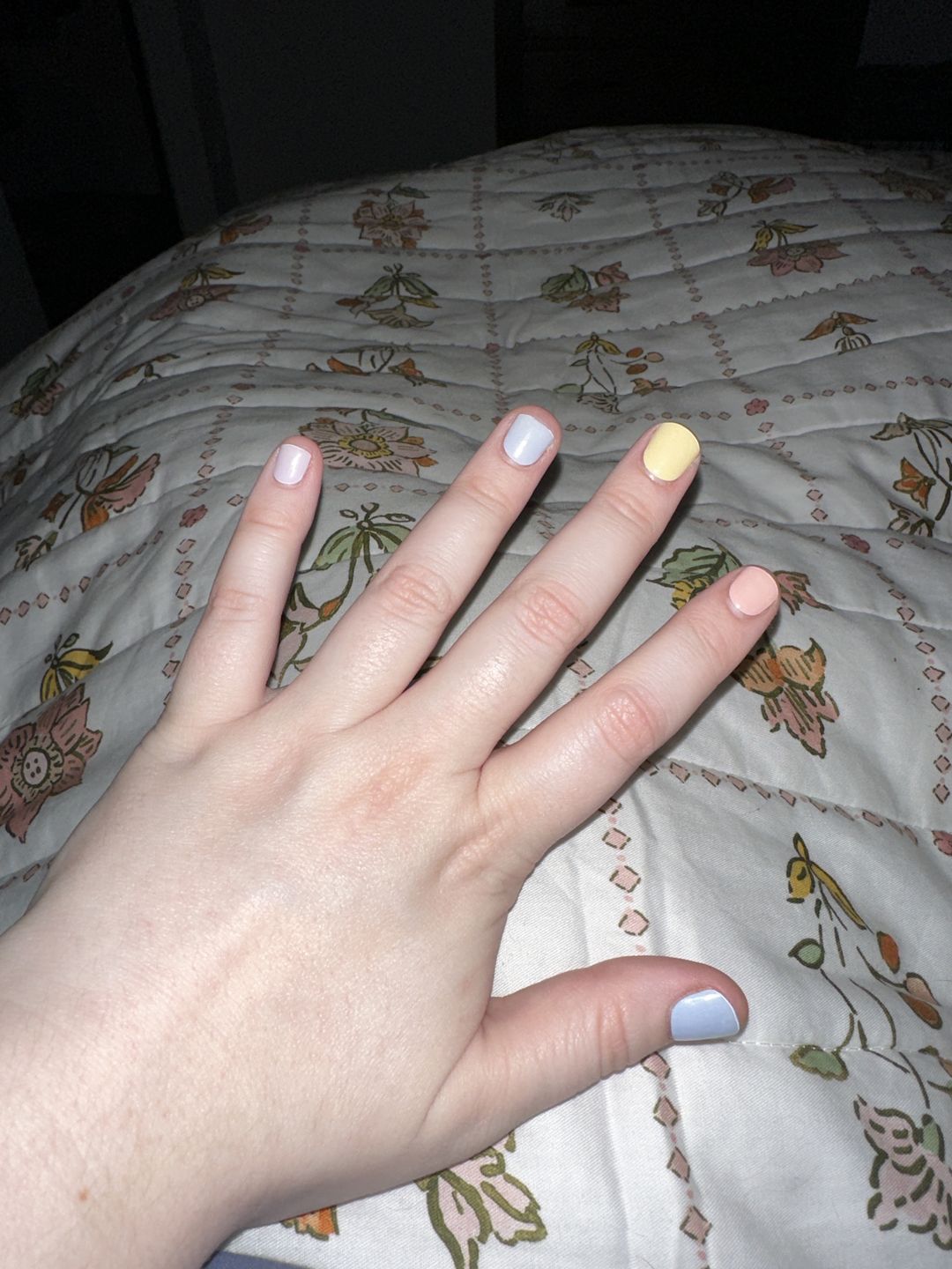 Customer photo review of Aqua Pink (Pearlescent) DIY Semicured Gel Nail Sticker Kit (PRE-ORDER: ETA 17.7)