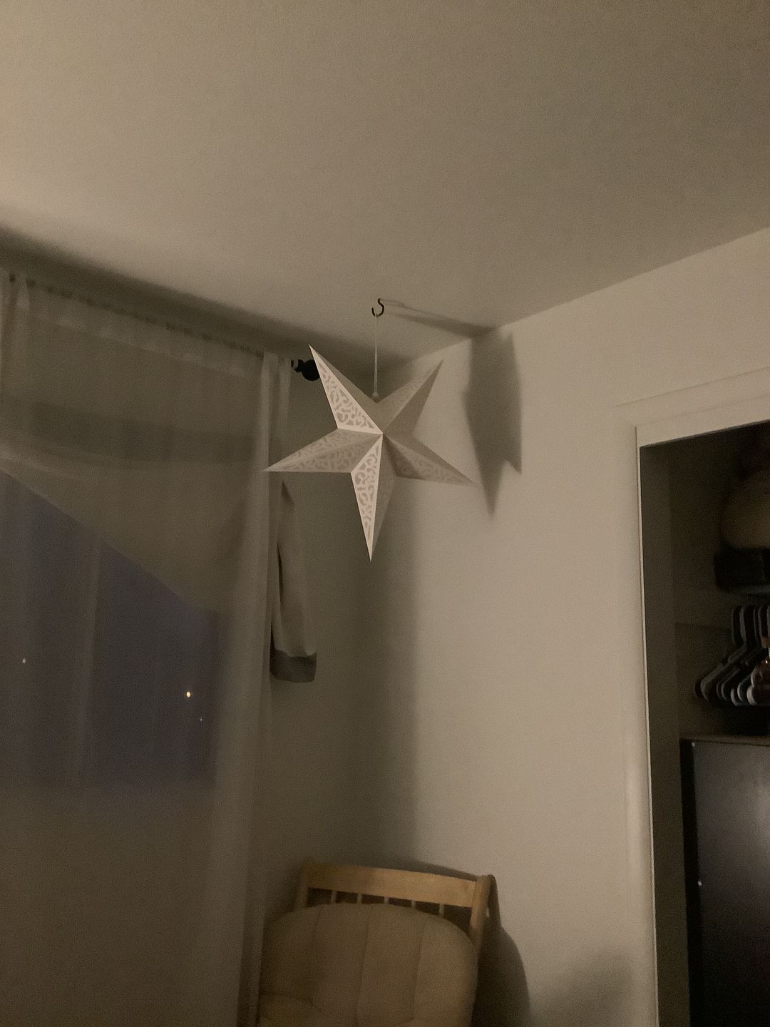 Customer photo review of 24" Atomic White Paper Star Lantern, Hanging Wedding & Party Decoration