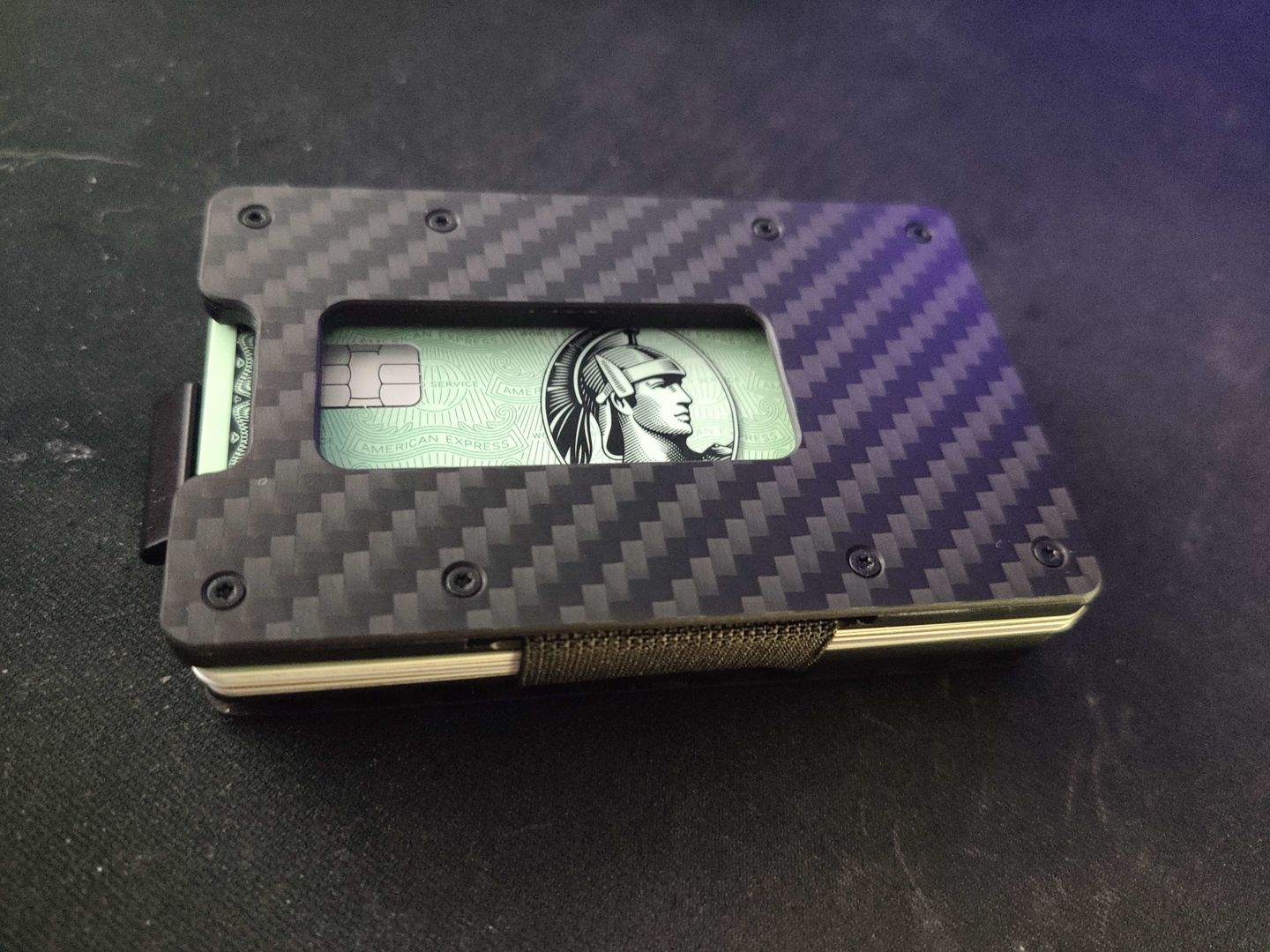 Customer photo review of Carbon Fiber 3K matte Slim Wallet