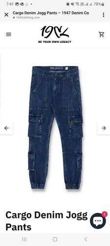 Customer photo review of Cargo Denim Jogg Pants