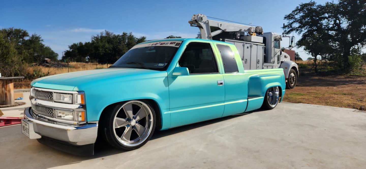 Customer photo review of Candy Metallic Neon Ice Blue Vinyl Wrap