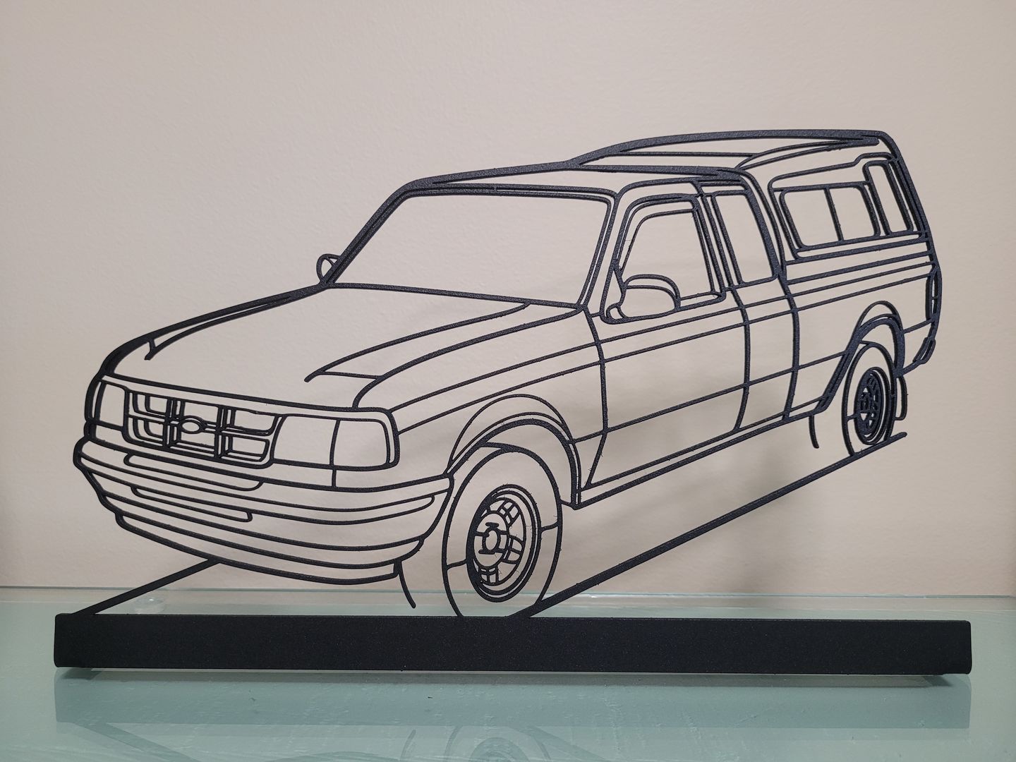 Customer photo review of Your Custom Car Standing Silhouette Metal Art