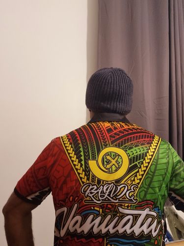 Customer photo review of Vanuatu Polo Shirt - Custom Vanuatu Independence Anniversary With Polynesian Patterns Polo Shirt LT10