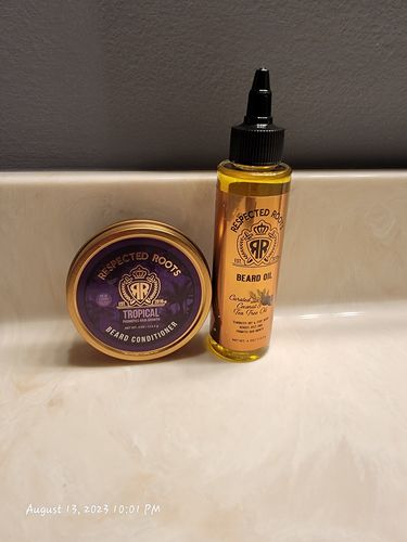 Customer photo review of Respected Roots Beard Conditioner - Tropical Scent (4 oz.)