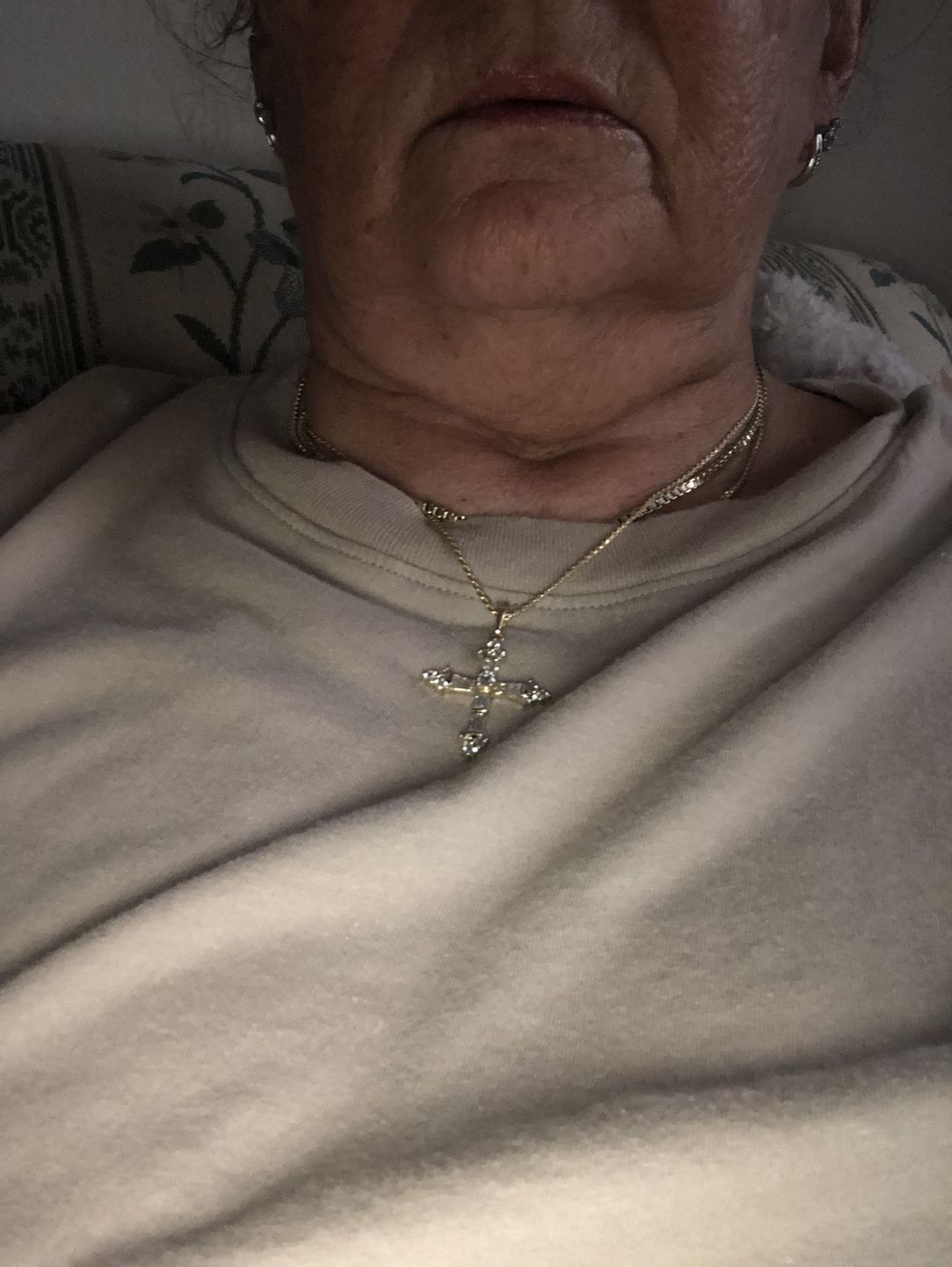 Customer photo review of Queen's Cross Necklace