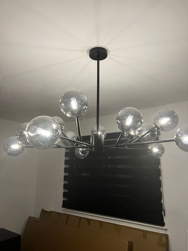 Customer photo review of 15-Light Sputnik Modern Sphere Chandelier