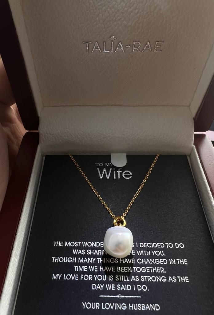 Customer photo review of Wonderful Wife - Freshwater Baroque Pearl Pendant
