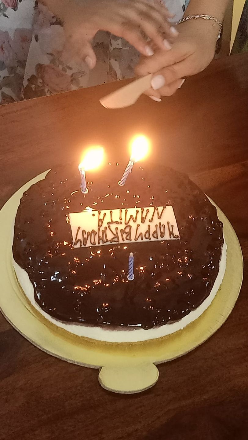 Customer photo review of Blueberry Baked Cheesecake