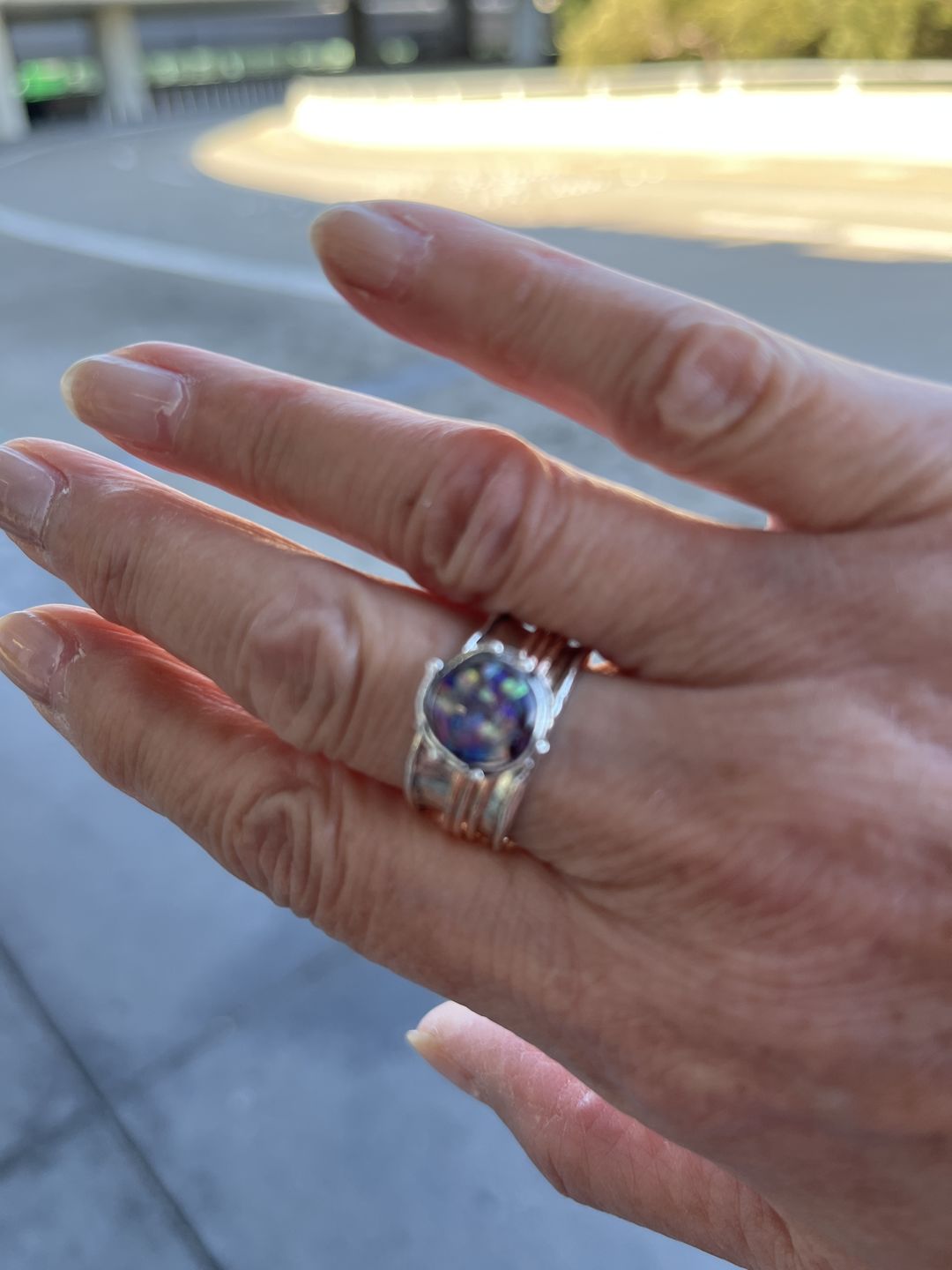 Customer photo review of Two Tone Spin Ring