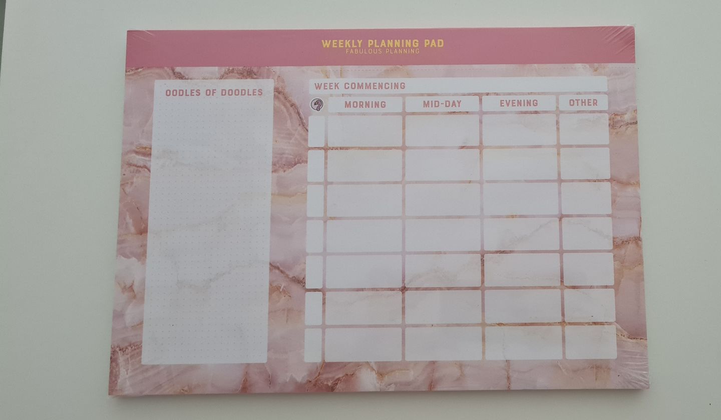 Customer photo review of Freebie A4 Yearly Planning Pad