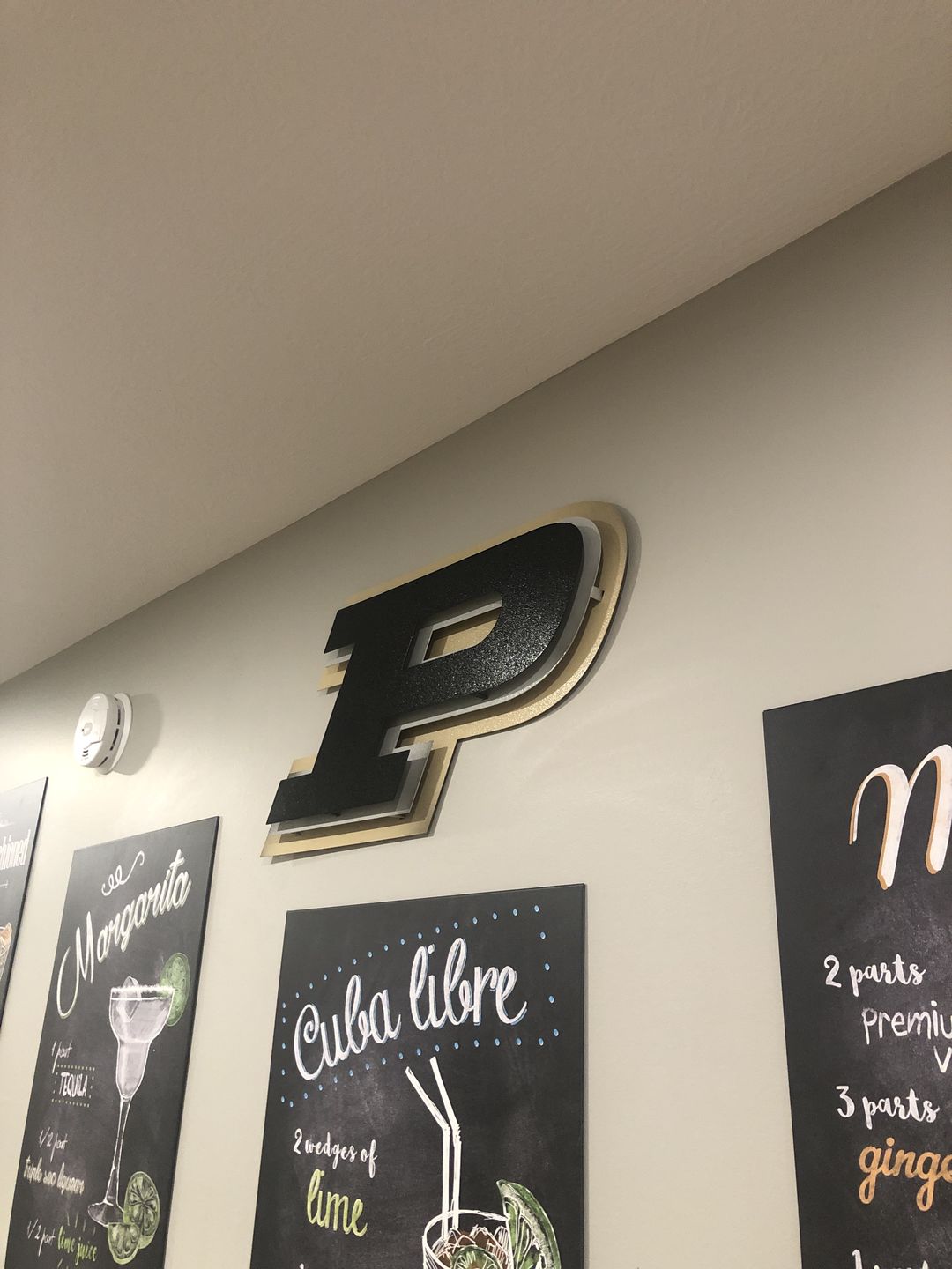 Customer photo review of Purdue Boilermakers "Motion P" 3D Vintage Metal Wall Art