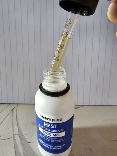 Customer photo review of HH CBG+CBD Tincture - Rest (Blueberry Flavor)